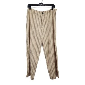 Shack Incorporated Women's Vintage 100% Silk Striped Relaxed Fit Pants - L